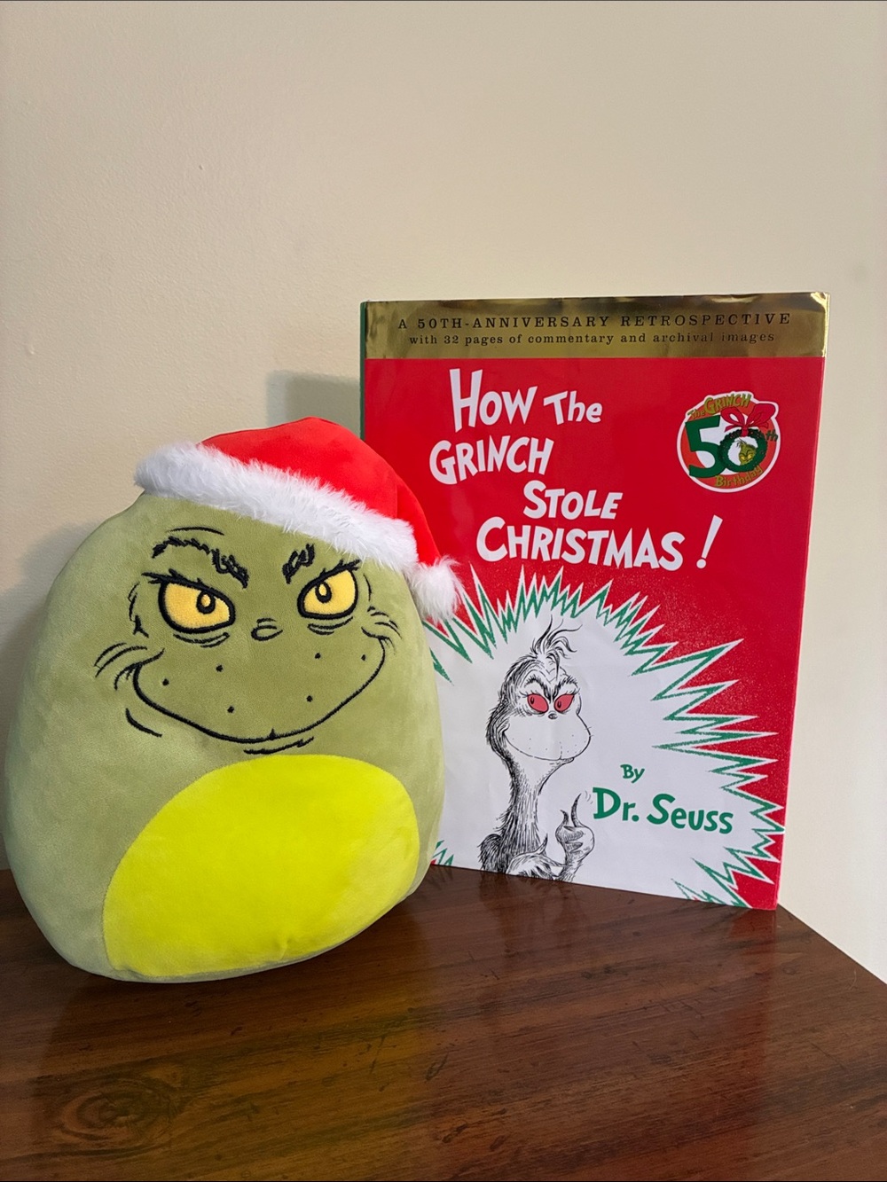 How The Grinch Stole Christmas - Book & Grinch Squishmallow